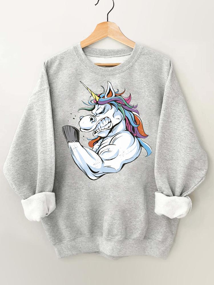 Muscular Unicorn Gym Sweatshirt