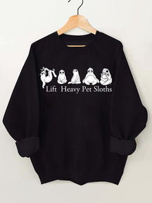 Lift Heavy Pet Sloths Gym Sweatshirt