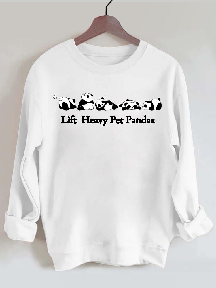 Lift Heavy Pet Pandas Gym Sweatshirt