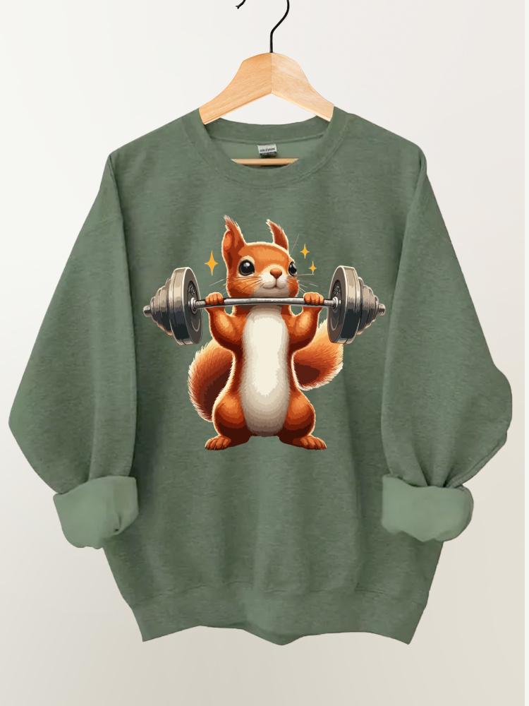 Lift Heavy Squirrel Gym Sweatshirt