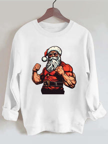 Muscle Santa Claus Vintage Gym Sweatshirt