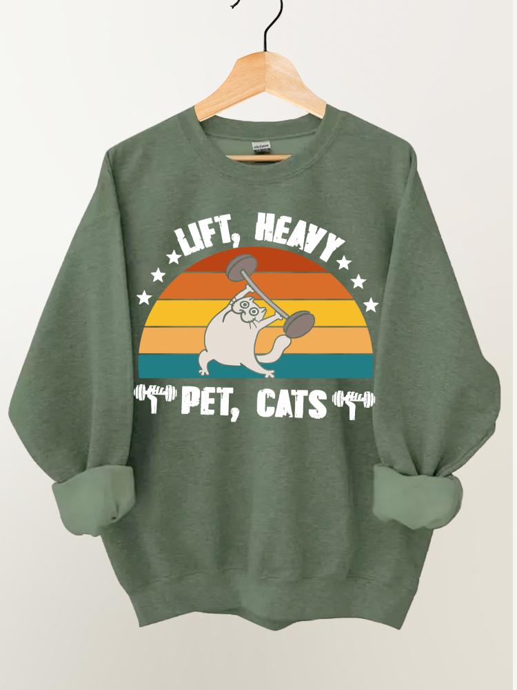 Lift Heavy Pet Cats Gym Sweatshirt