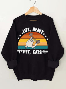 Lift Heavy Pet Cats Gym Sweatshirt