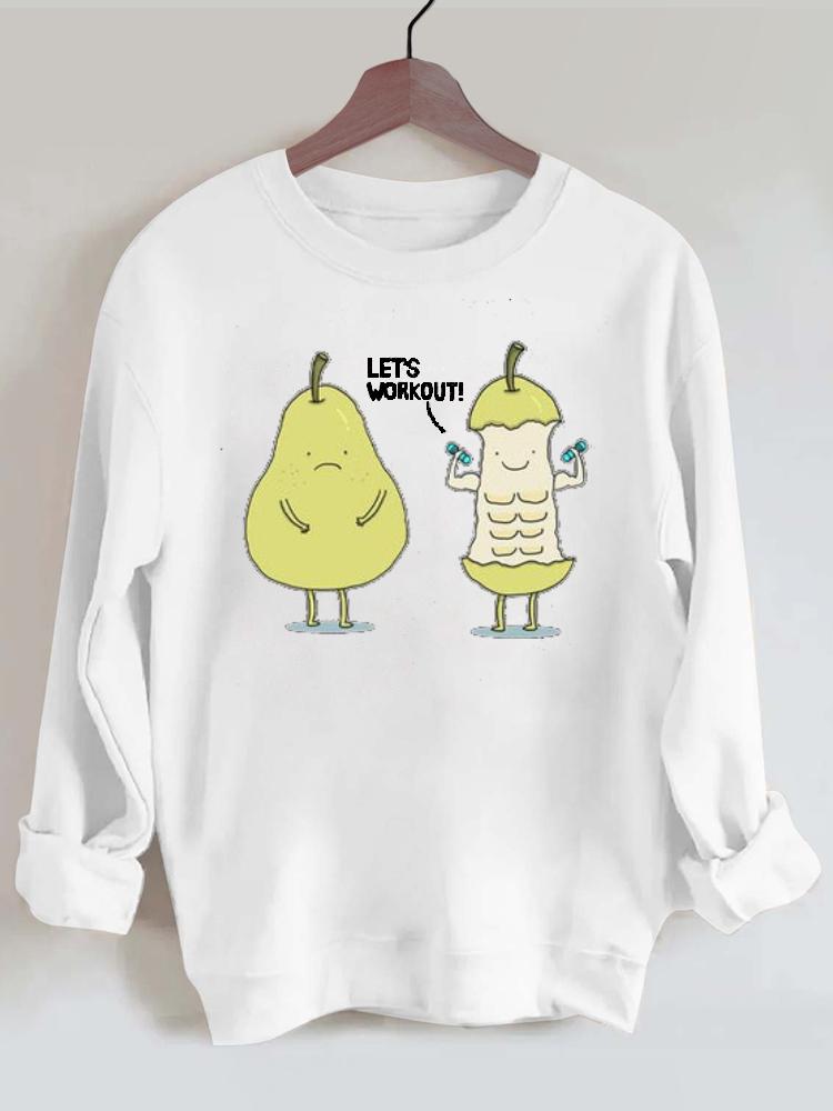 Let's Workout Six-pack Pear Gym Sweatshirt