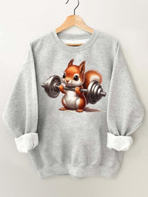 Lift Heavy Squirrel Gym Sweatshirt