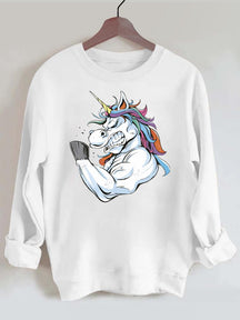 Muscular Unicorn Gym Sweatshirt