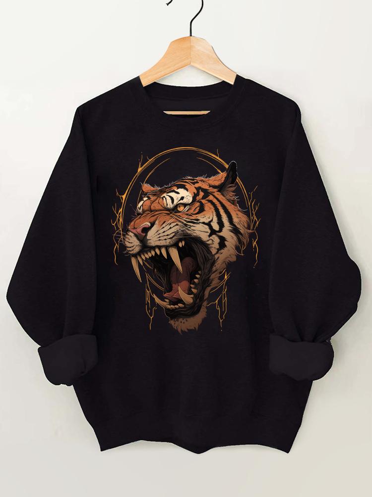 fierce tiger head Gym Sweatshirt