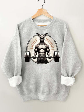 Light Weight Weightlifting Kangaroo Washed Gym Sweatshirt