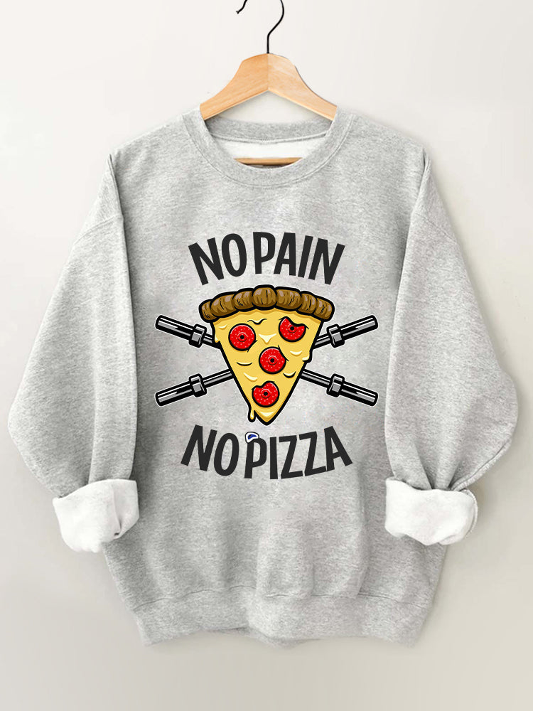 No Pain No Pizza Vintage Gym Sweatshirt